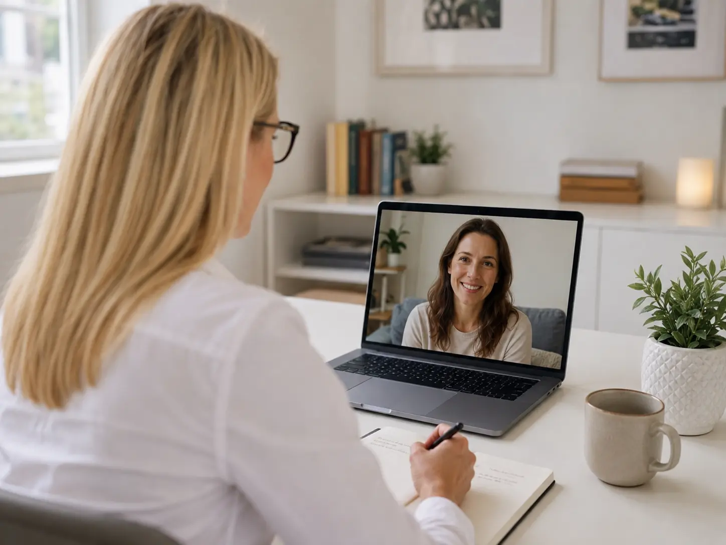 Video-Beratung am Laptop – Platzhalter für den Imagefilm
